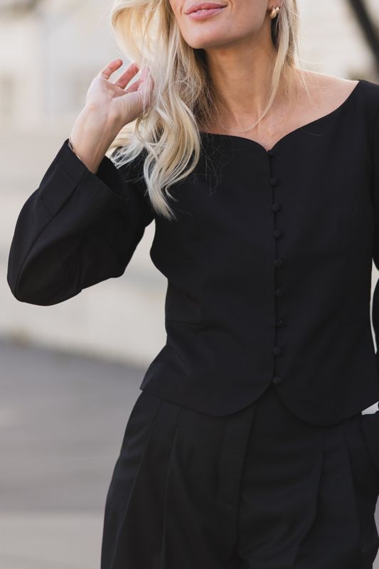 Salsa Structure Blouse Black 