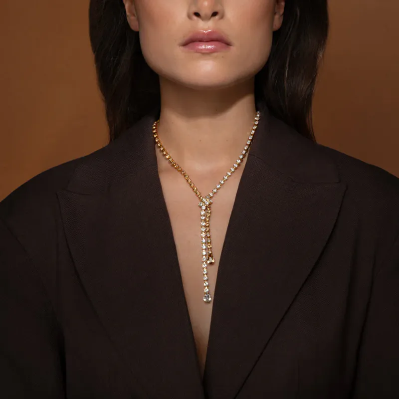 Yvette Necklace Gold Topaz Combo 