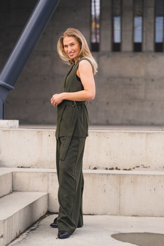 Cabrie HW Pants Forest Melange 