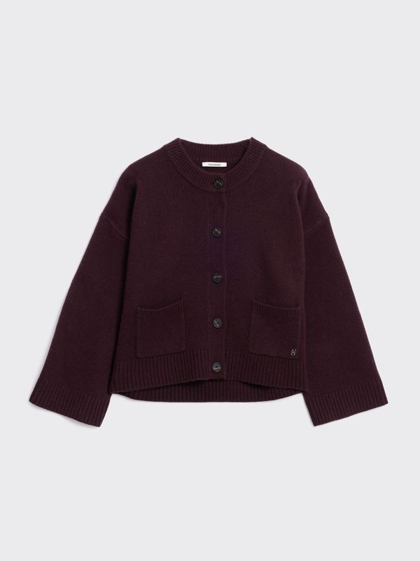 Julia Wide Cardigan Burgundy 