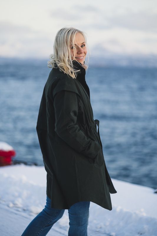 Monsun Coat Rosin Dark Green 