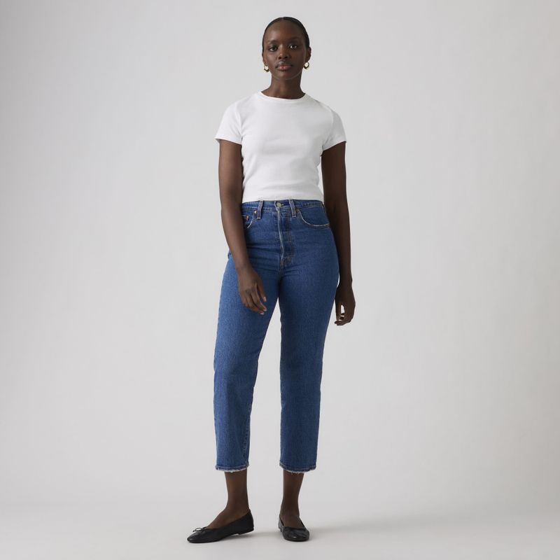 Ribcage Straight Ankle Jeans Jazz Pop