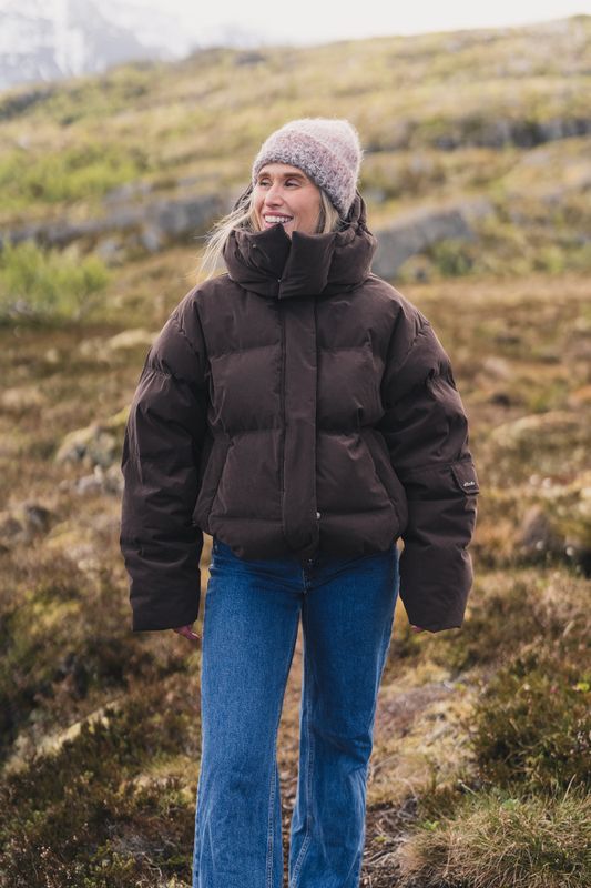Steilia Brushed Down Jacket Brown 