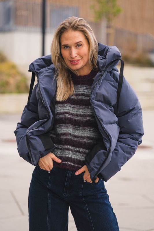 Pavine Down Short Jacket India Ink 