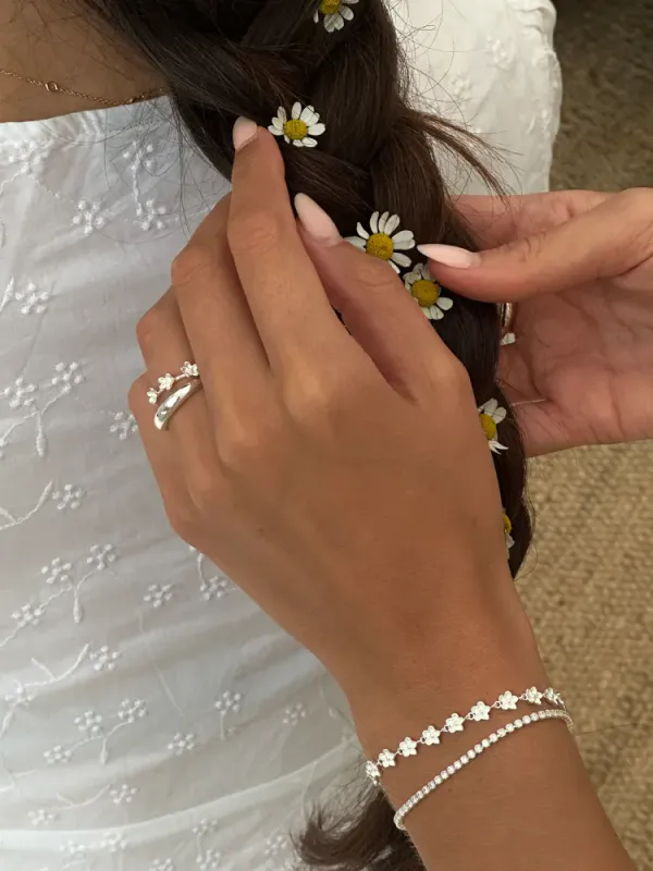 Flower Bracelet Silver