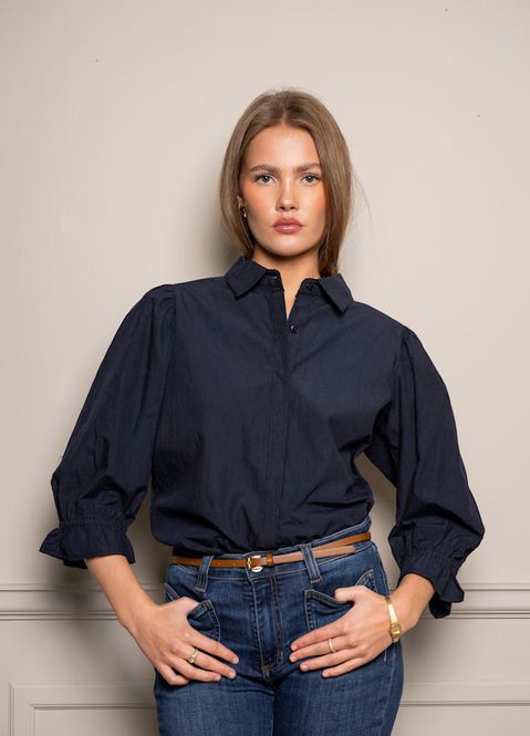 Hovedbilde Amy Shirt Marine Poplin