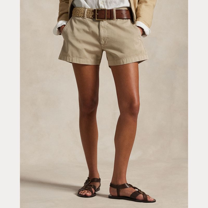 Cotton Chino Short Khaki 