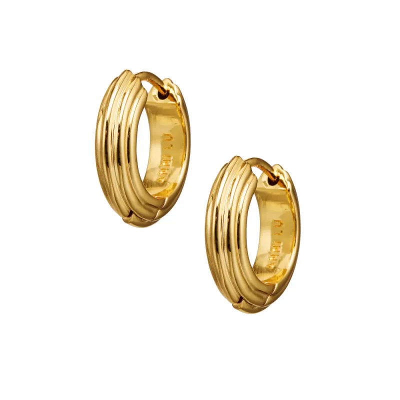 Golden Deco Hoops Petit Gold 