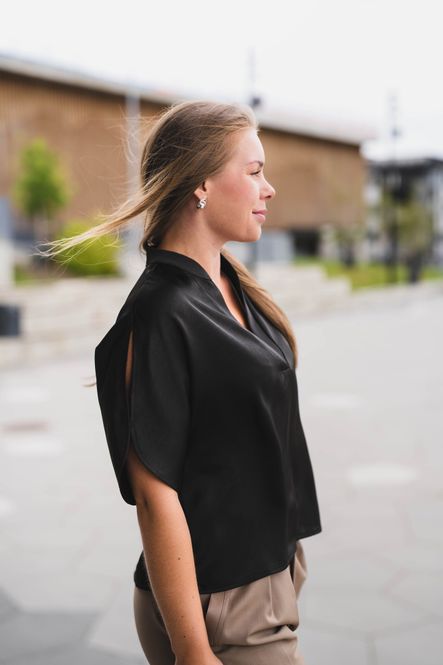 Hovedbilde Anelle Heavy Sateen Blouse Black 
