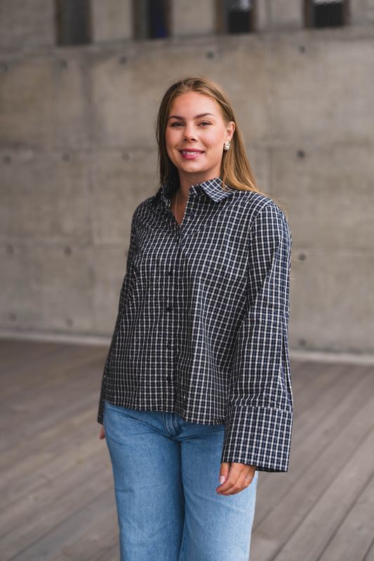 Drew Check Bedaz Shirt Dark Blue 