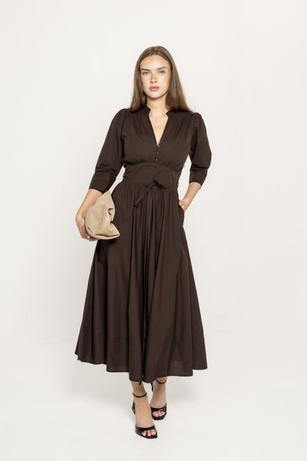 Hovedbilde Maria Dress Chocolate Poplin 