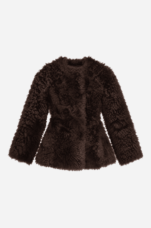 Freya Shearling Jacket Dark Brown 
