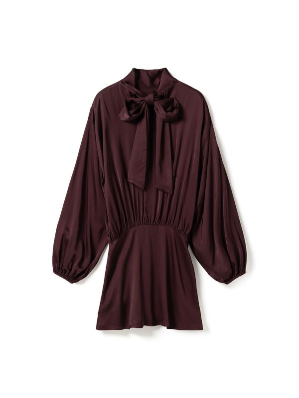Melda Dress Maroon 