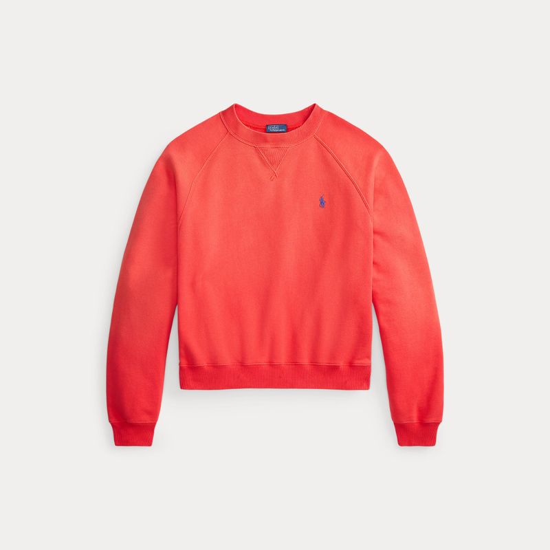 Lightweight Fleece Crewneck Bright Hibiscus 