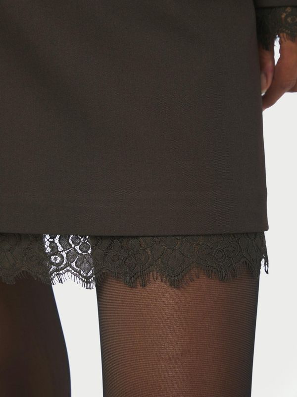 Brigitte Structure Lace Skirt Dark Brown 