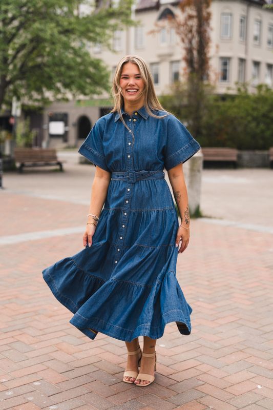 Denim Shirt Dress French Blue 