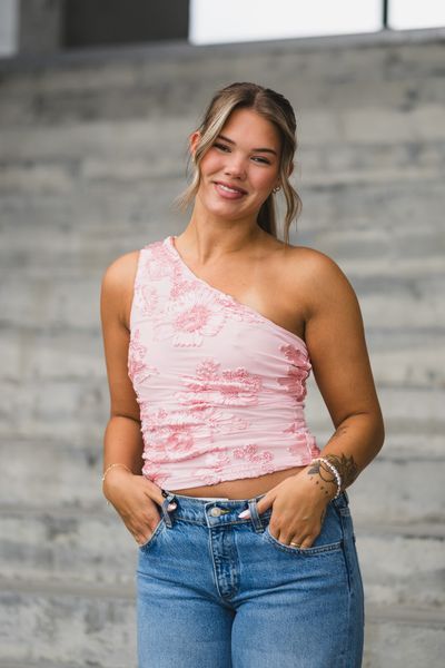 Hovedbilde Florini Big Flower Mesh Top Light Pink 
