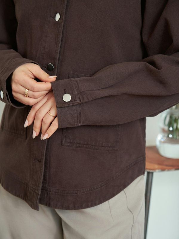 Tikken Solid Jacket Dark Brown 