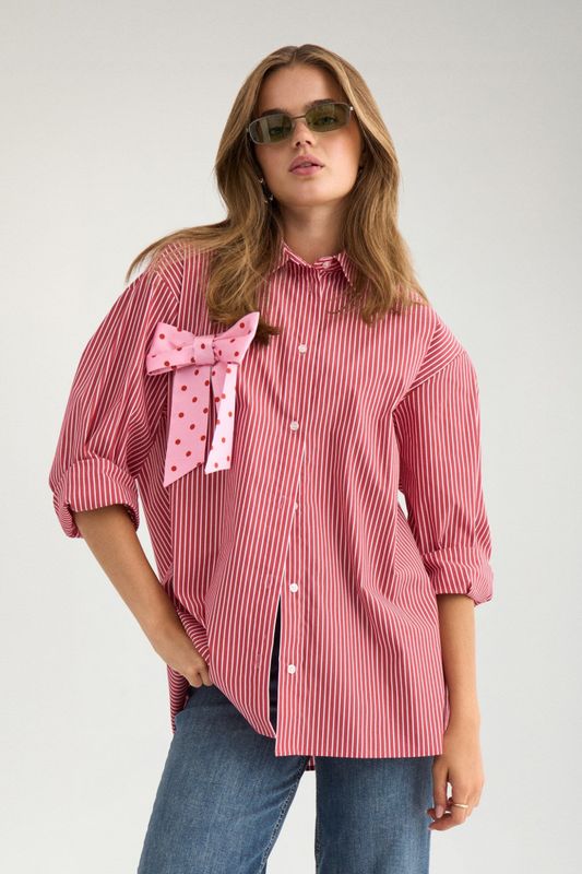 Nupaloma Bow Shirt Goji Berry 