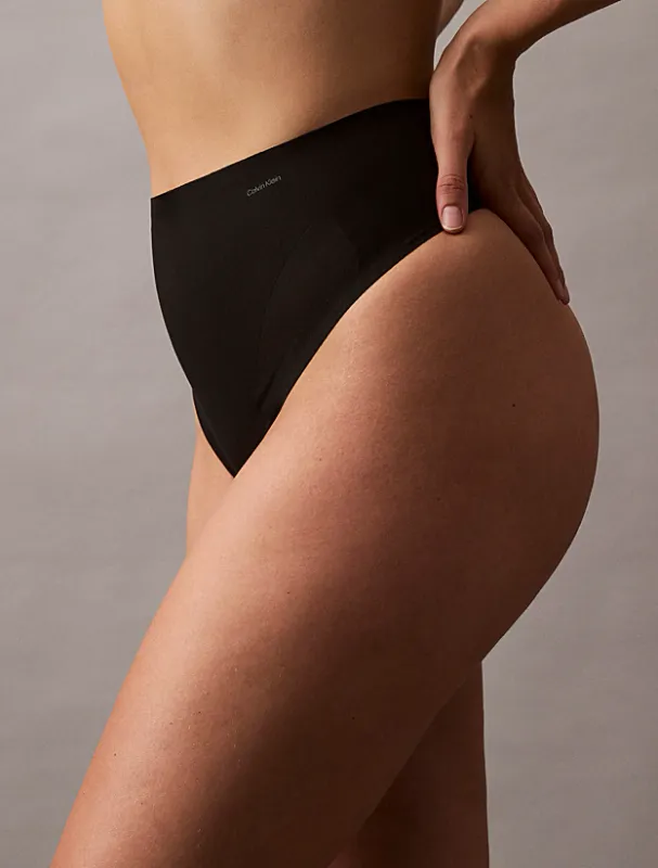 Sculpted Firm Mesh Thong Black 
