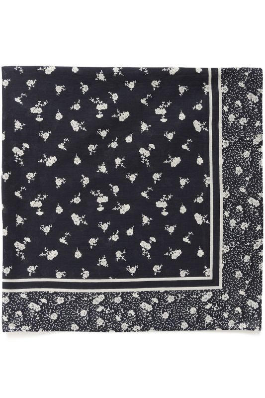 Phi Scarf Dark Navy Fragile Print 