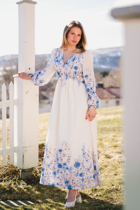 Silfi Flower Print Dress Blue 