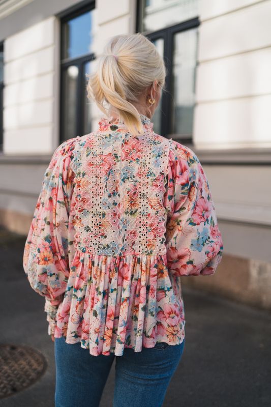 Cotton Slub Blouse Butterfly Field