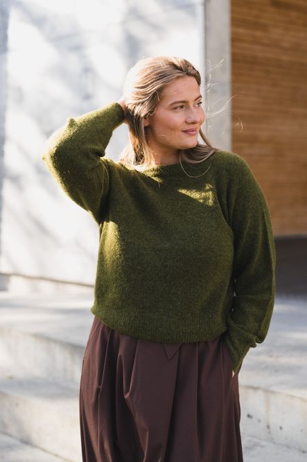 Hovedbilde Johi LS Wool Blend Pullover Fir Green 