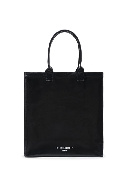 Leonie Coated Canvas Tote Black  