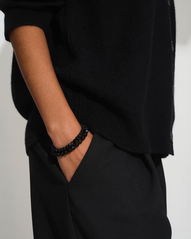 Cove Bracelet Black Larvikite 