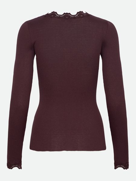 Hovedbilde Babette LS Regular Lace T-Shirt Fudge 
