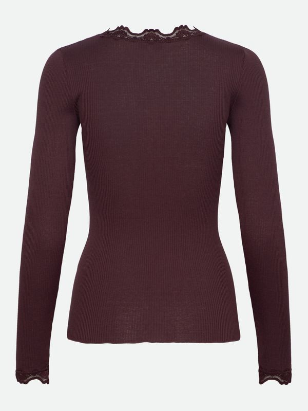 Babette LS Regular Lace T-Shirt Fudge 