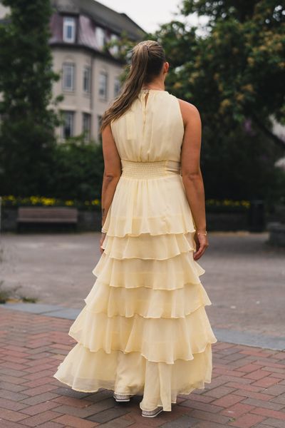 Hovedbilde Marli Solid Chiffon Dress Light Yellow 