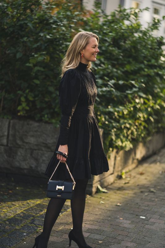 Bohemian Mini Dress Black 