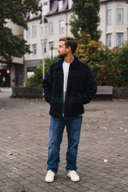 Hovedbilde Elix Fleece Overshirt Navy Check 