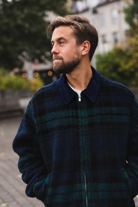 Hovedbilde Elix Fleece Overshirt Navy Check 