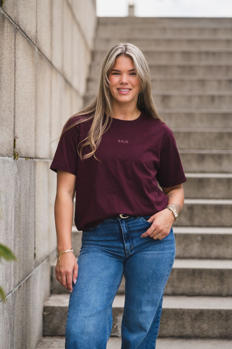 Linn Logo Tee Port R/Dusty 
