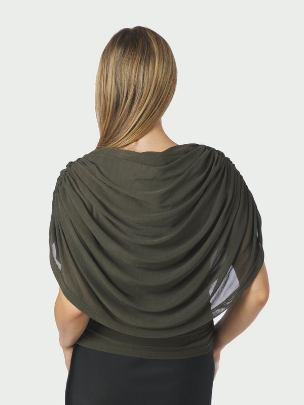 Cottuna Drapy Mesh Top Army 