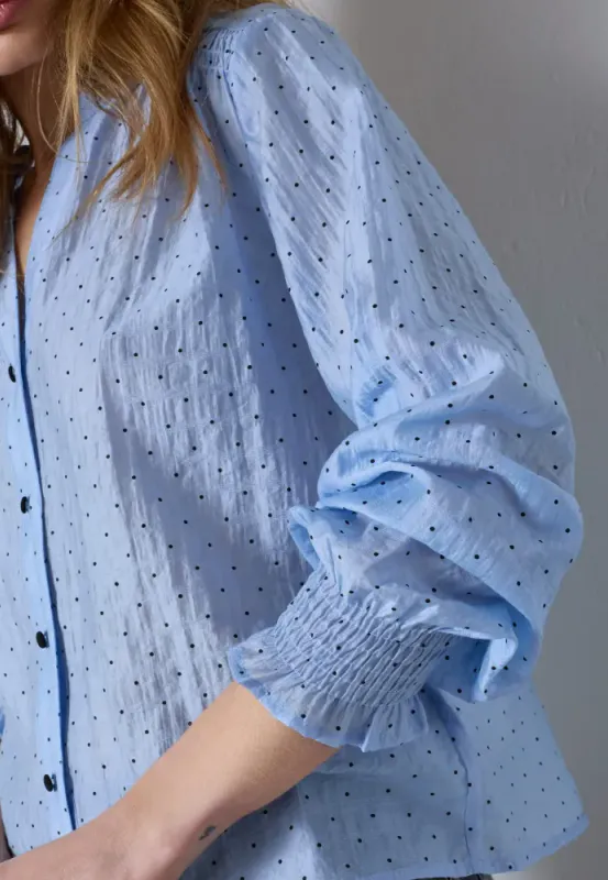 Dally Dot V-Shirt Pale Blue 