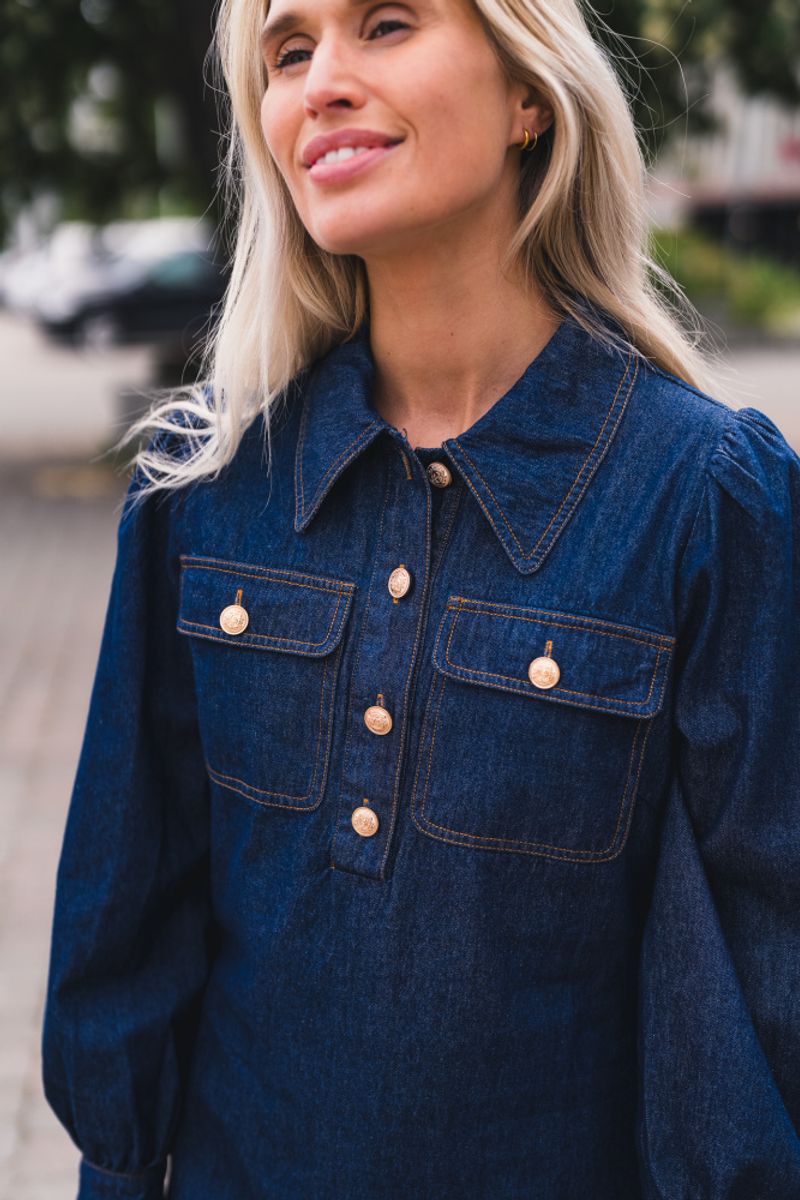 Nikko Denim Dress Blue 
