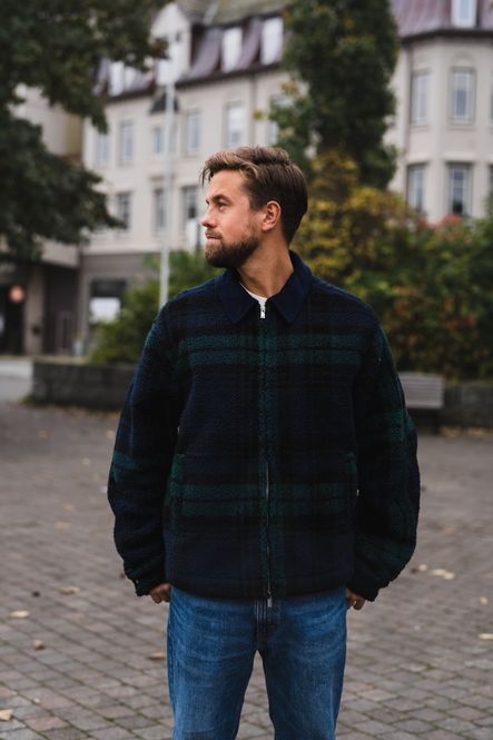 Hovedbilde Elix Fleece Overshirt Navy Check 