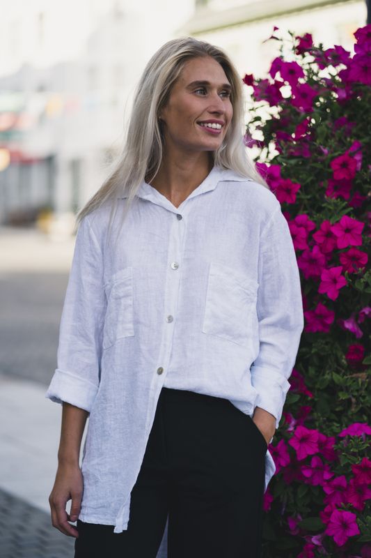 Mynthe Linen Shirt White