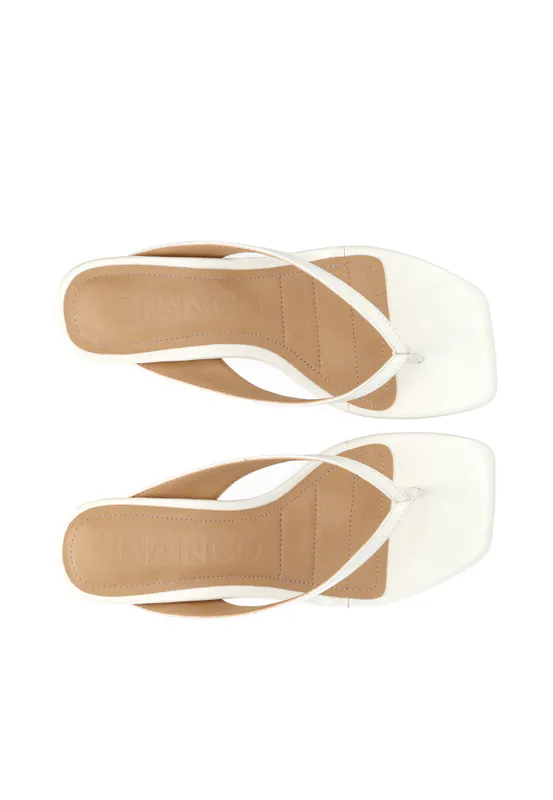 Spice Toe Post Faux Leather Offwhite 