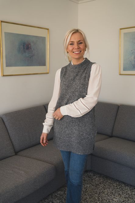Hovedbilde Zenie Long Vest Grey Melange 