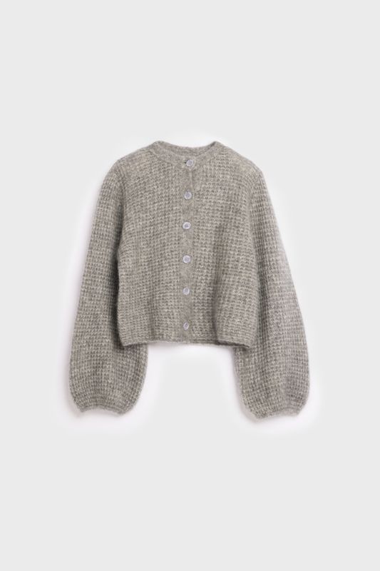 Sofia Mohair Cardigan M. Grey Melange 