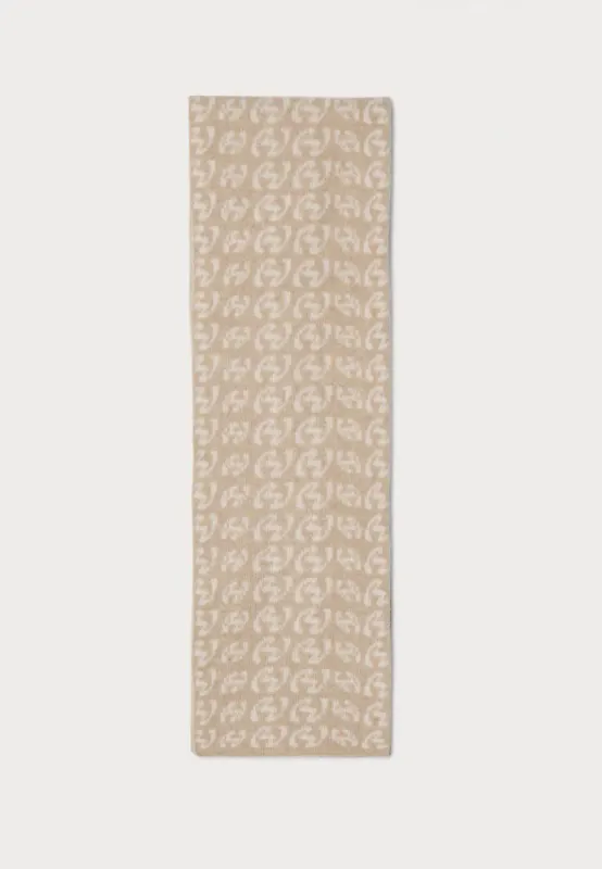 Leia Emblem Scarf Beige Mix 