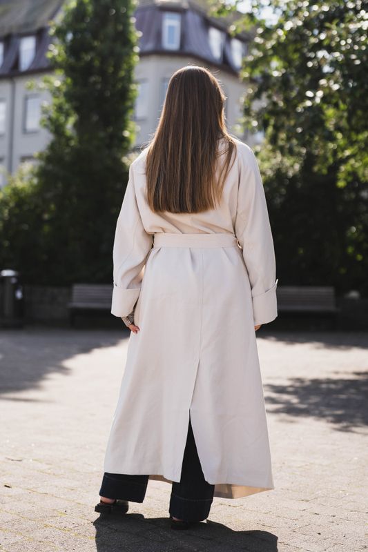 Atari Oversized Trenchcoat Dove White