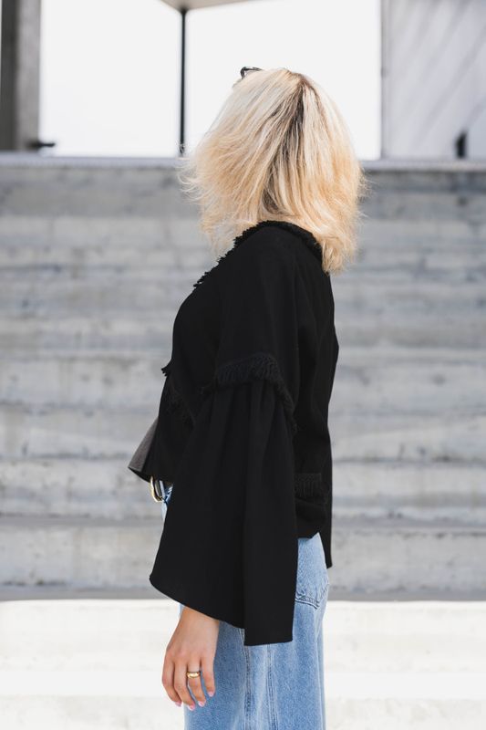 Eden Blouse Linen Black 