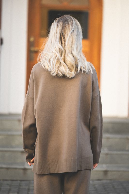 Serge Roundneck Sweater Taupe 