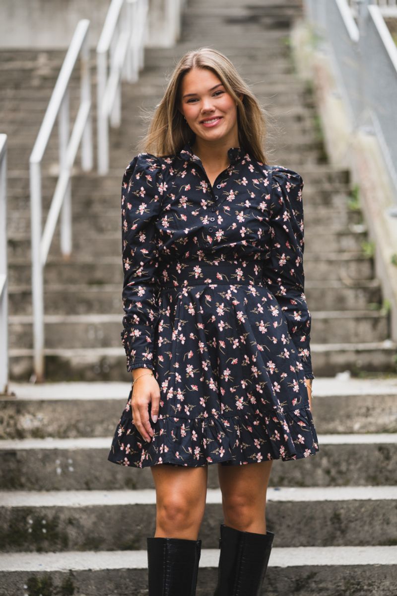 Poplin Mini Dress Petals